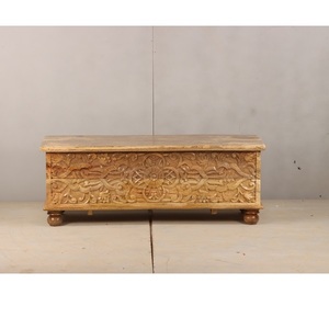 Baúl de Almacenamiento de Madera Premium con Acabado Decorativo y Amplio Interior para Organización del Hogar - Product Image 1