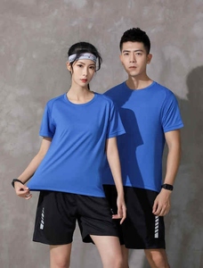 Camiseta deportiva informal Unisex personalizada de secado rápido 100% poliéster cuello redondo fijo manga corta bordado sólido antiarrugas - Product Image 5