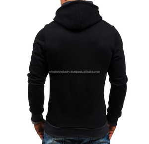 Sweat à capuche court hommes échantillon gratuit poids lourd éponge français surdimensionné épaule sérigraphié Streetwear à capuche pour hommes - Product Image 5