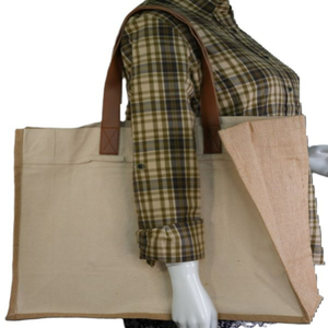 Sac fourre-tout d'épicerie réutilisable écologique personnalisé grande capacité 100% toile de coton à poignée supérieure sac à provisions de style promotionnel - Product Image 6