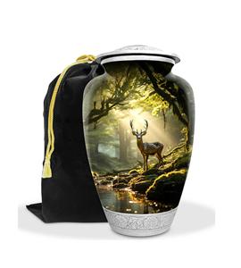 โกศป่าสำหรับขี้เถ้าของมนุษย์โกศตกแต่งงานศพขนาดใหญ่สำหรับผู้หญิงและผู้ชาย - Product Image 3