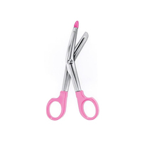 Ciseaux universels coudés côté 1 lame sonde pointue 145 mm 5.34 "manche en plastique ciseaux utilitaires en acier inoxydable