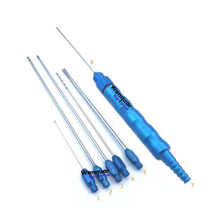 Juego de cánulas de liposucción premium de 7 piezas con certificación CE y instrumentos quirúrgicos manuales con cierre Luer Lock - Product Image 1