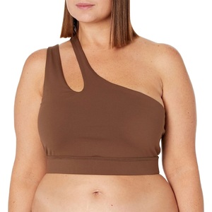 High Impact Gym Running Sports Hugh Quality Workout Fitness Ladies One Shoulder Crop Sports Bra - Product Image 1