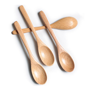 Cucharas de Madera para Postre, Acabado Espejo, Ecológicas, Aptas para Lavavajillas, Mango Corto, 6 Piezas, Mejor Precio - Product Image 6