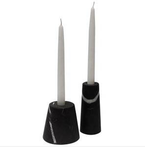 Bougeoir en marbre noir superfin Bougeoir décoratif nouveau design fabriqué à la main pour l'éclairage de Noël - Product Image 1