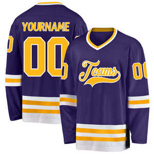 Camisetas de Hockey sobre Hielo Personalizadas al por Mayor para Hombre, Sublimadas, Transpirables, de Secado Rápido, Ecológicas, 100% Poliéster, Servicio OEM - Product Image 1