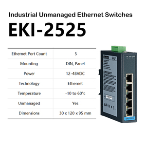 Nhỏ gọn 5 8 cổng 10/100Mbps <span class=keywords><strong>Ethernet</strong></span> công nghiệp chuyển đổi PoE chức năng cho DIN đường sắt tự động hóa nhà máy - Product Image 3