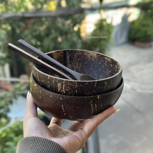 ชุดอาหารเย็น ชามเปลือกมะพร้าว ชามสมูทตี้ เป็นมิตรกับสิ่งแวดล้อม พร้อมบรรจุภัณฑ์แบบกำหนดเอง สลักโลโก้ ราคาถูกจากเวียดนาม - Product Image 1