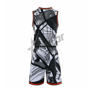 Conjuntos de camisetas de baloncesto de verano transpirables de alta calidad personalizados de talla grande nuevo diseño bordado gratuito impresión por sublimación 100% - Product Image 6