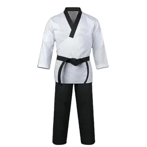 High Quality Custom Taekwondo Uniform Breathable Mixed Cotton Top Selling Unisex BJJ Martial Arts Training Gear - Product Image 1