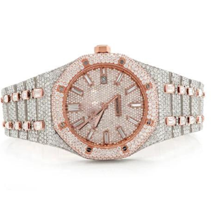 Luxury VVS Moissanite Watch | Iced Out Skeleton Presidential | Passes Diamond Tester Wholesale Iced Out Watch - Product Image 1