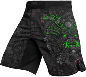 Pantalones cortos de MMA transpirables de secado rápido por sublimación personalizada más vendidos para adultos, pantalones cortos elásticos de poliéster/Spandex MMA - Product Image 2