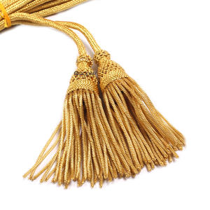 Nueva llegada precio bajo cordón litúrgico cincture borlas hechas a mano para decoración Cordón de cincture dorado - Product Image 6