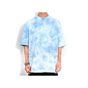 T-shirt vintage surdimensionné délavé à l'acide pour hommes, 100% coton, tissu tricoté épais, motif solide, T-Shirt homme de créateur - Product Image 2