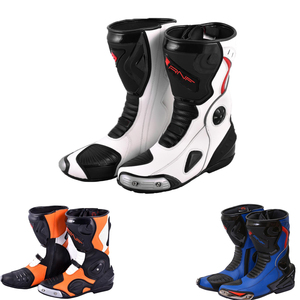 Racing Motorcycle <b>Boots</b> Long Ankle <b>Boot</b> Motorbike Leather - Product Image 2
