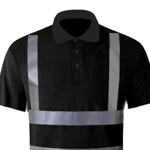 Vêtements de travail OEM personnalisés séchage rapide haute visibilité t-shirt de sécurité pour hommes applications liées au travail de sécurité dans la construction rayures réfléchissantes - Product Image 5