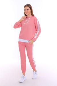 ชุดวอร์มสองชิ้นสำหรับผู้ชายชุดวอร์มผ้าฟลีซซักได้สำหรับกีฬาชุดวอร์มสไตล์วินเทจปักลายได้ตามต้องการ - Product Image 3