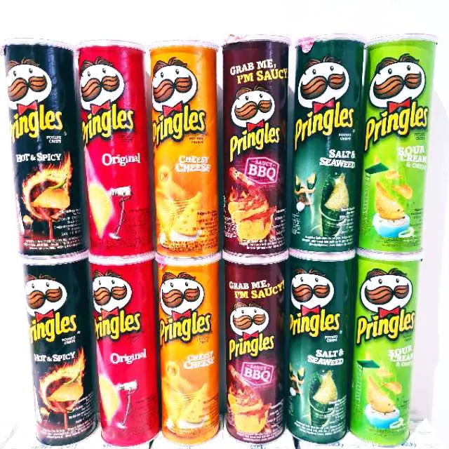Standart baharatlı Pringles 165g patates cipsi egzotik gıda aperatif için orijinal kalite sıcak baharatlı patates cipsi satış