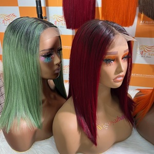 Vente en gros HD 4x4 Perruques frontales en dentelle brute vietnamienne Styles longs droits et afro couleur transparente pour les femmes noires - Product Image 3