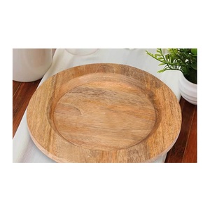Assiette en bois pour fête de mariage et autres événements Meilleure vente Assiette ronde en bois d'acacia Assiette de table à manger de qualité supérieure Vente en gros - Product Image 1