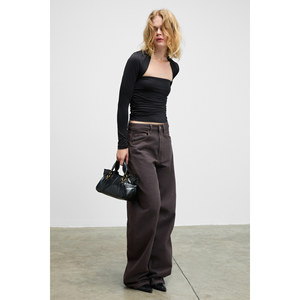 GRIMELANGE <b>Women's</b> Square Neck <b>Bolero</b> Blouse with Side Ruched Long Sleeves and Stretch Fabric - Product Image 5