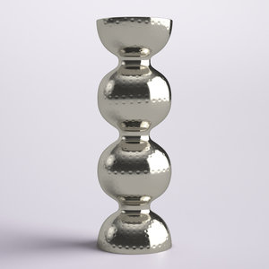 เชิงเทียนที่มีเสาส่องแสงแบบศิลปะสมัยใหม่ออกแบบด้วยค้อนสำหรับตกแต่งโต๊ะสไตล์บ้านและงานแต่งงาน - Product Image 1