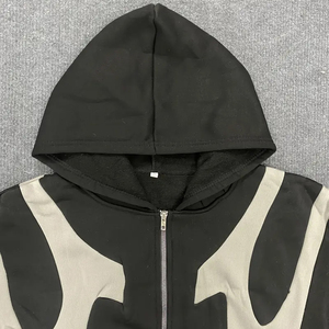 2025 coupe régulière à capuche logo brodé personnalisé impression numérique hiver polaire lourde pour Streetwear hommes vêtements vente en gros - Product Image 3