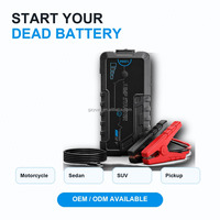 Démarreur de batterie portable C1 OEM ODM 12V avec lumière d'urgence LED, anti-étincelles, sortie USB 6000mAh pour moto et camion