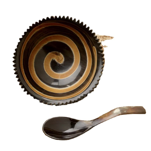 Tazón de cuerno de búfalo ecológico de diseño moderno hecho a mano, cuenco de fruta pulido para servir para fiestas, calidad exportada India al por mayor - Product Image 6