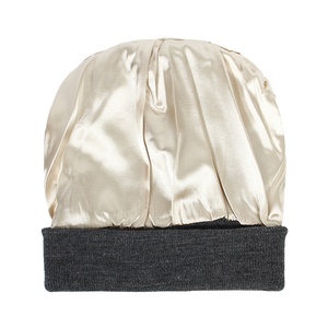 Bonnet en tricot 100% acrylique doublé de satin, à revers, uni, doux, confortable, séchage rapide, léger, unisexe, pour adultes, plusieurs modèles - Product Image 6