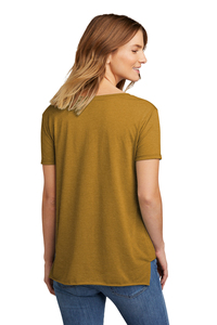 Blusa de Camiseta básica sólida con dobladillo de corbata y manga corta para mujer - Product Image 3