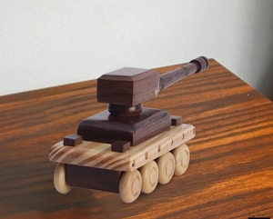 Hecho a mano Sheesham y madera de pino pequeño tanque decorativo arte decorativo rústico decoración del hogar acento hecho a mano granja - Product Image 2