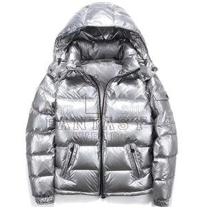 Chaqueta de Plumón Personalizada de Diseño de Moda Invernal para Hombre, Negra, Impermeable, de Nailon, Talla Grande, con Logotipo, al por Mayor - Product Image 1