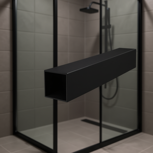 Profil de compensation universel carré 2x2 cm noir mat pour cabines de douche, articles de bain et toilettes - Product Image 3