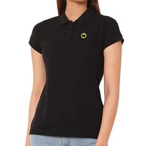 Camiseta de Lona con Cuello en V para Mujer, Combinación de 2 Botones, Corte Ajustado, Estilo Casual Elegante, Transpirable, Venta al por Mayor - Product Image 1