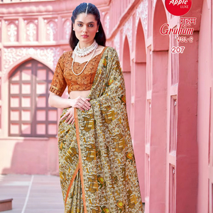 Tinh Tế Thanh Lịch Gruham Tinh Khiết Banarasi Zari Lụa Hoa In <span class=keywords><strong>Saree</strong></span> Phức tạp Handwoven Thiết Kế, Hoàn Hảo Cho Đám Cưới - Product Image 1