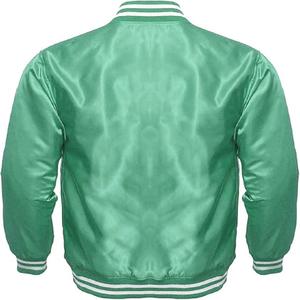 Chaqueta Bomber Varsity de satén Chaqueta de béisbol acolchada Varsity de satén de seda bordada personalizada Hecho en Pakistán - Product Image 2
