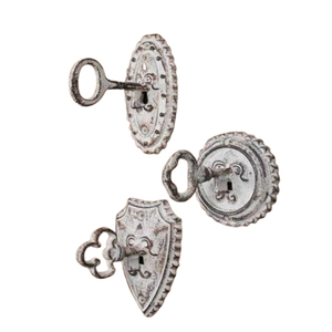 Elegance Aluminium Métal de haute qualité Forme unique Fini blanc Cintre mural Accent pour salon et maison - Product Image 1