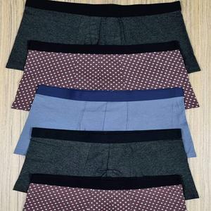 Bóxer para hombre, ropa interior de algodón, pantalones cortos cómodos flexibles, a cuadros, sobrante de marca de gama alta, stock de Bangladesh a granel - Product Image 1