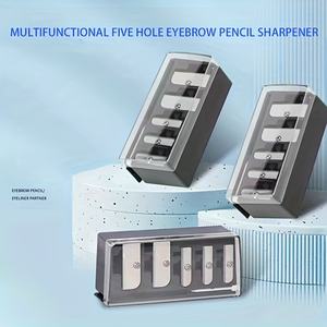 Matériaux écologiques Chine Cinq trous en plastique pratique Portable Fine taille-crayon de <span class=keywords><strong>maquillage</strong></span> des sourcils - Product Image 3