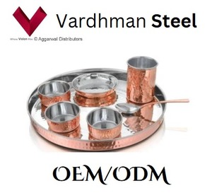 Factory Direct Supply of Copper Hammered Thali Set, Perfect for every occasion, Copper handcrafted thali set - Product Image 5