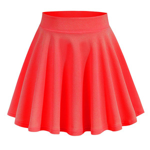 กระโปรงเชียร์ลีดเดอร์ระบายอากาศของผู้หญิงเสื้อผ้าซาตินไซส์พิเศษสไตล์ลำลองสำหรับออกกำลังกาย - Product Image 1