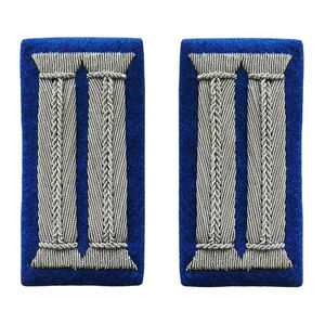 Écusson de personnel en gros, col de gorget, broderie à la main, tressé avec un bouton en laiton, clip personnalisé, chromé, tissu PU, matériau principal - Product Image 6