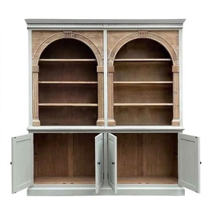 Vitrina Antigua Clásica, Librería de Madera, Estantes para Libros Diseñados para Interiores de Casas de Estilo Europeo - Product Image 3