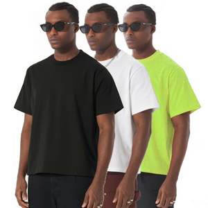 T-shirt pour homme en pur coton super doux surdimensionné 230g Design personnalisé T-shirt uni en jersey vierge à manches courtes super doux pour homme - Product Image 1