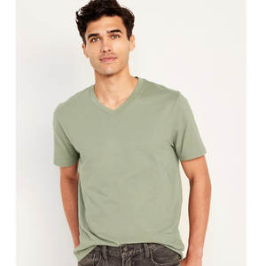 Camisetas de Manga Corta con Cuello Redondo de Alta Calidad, Camisetas Informales de Algodón Puro con Estampado, Camisetas de Corte Regular, Camisetas de Alto Rendimiento con Cuello en V - Product Image 4