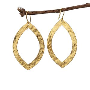 ตุ้มหูห่วงประดับทองรูปเรขาคณิตขนาดใหญ่ลายดอกไม้คลาสสิกของขวัญสำหรับผู้หญิงขายส่ง - Product Image 6