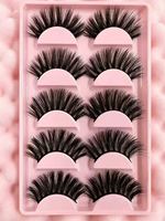 Cils 5D en Faux Vison Moelleux, Volume Épais, Faux Cils Faits Main, Logo Personnalisé OEM, Commande en Gros