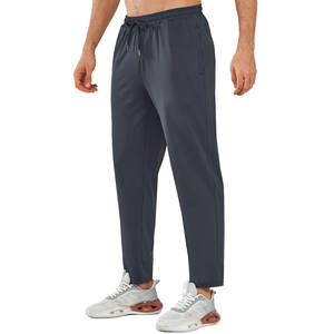 Pantalones Deportivos Casuales para Hombre al por Mayor, Pantalones de Punto con Bolsillos con Cremallera, Color Sólido, Estilo Jogger - Product Image 1
